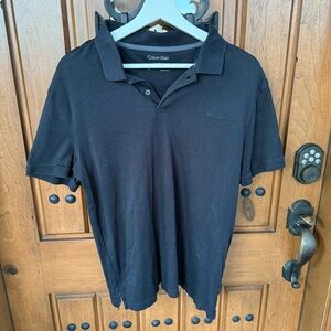 Calvin Klein MENS Black Polo Shirt‎ Size Medium